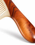 Natural Wood & Ox Horn Fine Tooth Hair Comb