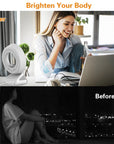 Theia 10,000 Lux Daylight Therapy Lamp - SAD Relief, Sunrise Alarm, Sunset Fading, and Sleep Aid with Bluetooth Speaker White