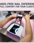 Adjustable U-Shaped Nail Arm Rest – Professional Manicure Hand Rest with Phone Holder