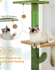 Cactus 5-Tier Floor-to-Ceiling Cat Tower