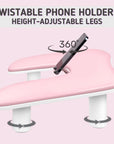 Adjustable U-Shaped Nail Arm Rest – Professional Manicure Hand Rest with Phone Holder