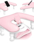 Adjustable U-Shaped Nail Arm Rest – Professional Manicure Hand Rest with Phone Holder