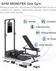 Theia Gym Monster Smart Home Gym – Upgraded Version 2.0, Multifunctional Strength Training System with Smith Machine, Power Cage & Cable Trainer