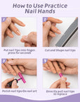 Professional Silicone Practice Hand for Acrylic Nails – Flexible Nail Training Hand