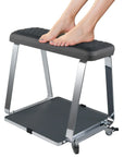 Professional Rolling Pedicure Footrest – Padded Salon Foot Rest with Storage Platform