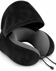 Hooded Memory Foam Travel Neck Pillow – Ergonomic Comfort for Every Journey