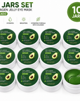 Avocado Collagen Hydrogel Under Eye Patches – 10 Jars, 600 Patches / 300 Pairs
