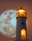 Theia Lighthouse Moon Projection Lamp – Motion Sensor Night Light with Bluetooth Music