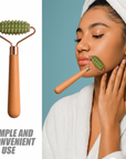 Wooden Handle Face Massager – Natural Rejuvenation Tool for Radiant Skin