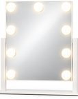 Professional LED Makeup Mirror with 3-Color Lighting, Detachable 10X Magnifying Mirror, Touch Control & 360° Rotation