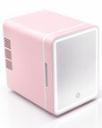 4L Mini Makeup Fridge with LED Mirror – Portable Cosmetic Storage Cooler for Home & Car