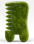 Theia Premium Natural Jade Gua Sha Comb Set – Multi-Shape Massager for Face, Scalp & Body
