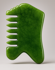 Theia Premium Natural Jade Gua Sha Comb Set – Multi-Shape Massager for Face, Scalp & Body