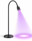 Professional UV LED Lash Extension Floor Lamp – 5W/10W | Adjustable Focus, Flexible Gooseneck & Foot Pedal