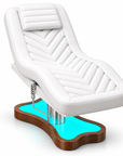 Electric Beauty Treatment Bed with 3 Motors, Adjustable Backrest, Height Control & LED Base