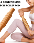 Theia Portable Wooden Muscle Roller Stick – Deep Tissue Relief for Athletes & Recovery