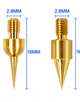 20-Piece Gold Plasma Pen Replacement Needle Tips – Fine & Standard Pointed Screw-In Electrodes