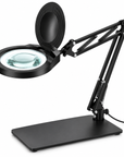 10X 20X Magnifier Lamp 3 COLORS LED Lighted Magnifier Large Base & Clamp Magnifying Glass Lamp for Repair Crafts Soldering 5.5D