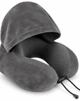 Hooded Memory Foam Travel Neck Pillow – Ergonomic Comfort for Every Journey