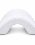 Ergonomic Memory Foam Arm Rest Pillow for Side Sleepers – Contoured Neck and Shoulder Support Cushion, White