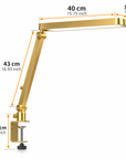 Luxury Gold Professional LED Nail Desk Lamp – Adjustable 3-Color Salon Lighting
