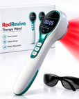 Portable 650nm Red Light & 808nm Near-Infrared Therapy Wand with 17 Light Sources, LCD Display & Adjustable Timer