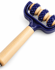 Handheld 3-Wheel Massage Roller – Wooden Handle Body Massager