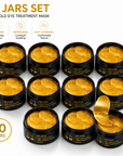 24K Gold Hydrogel Under Eye Patches – 10 Jar Set – Hydrating Eye Care