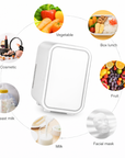 4L Mini Makeup Fridge with LED Mirror – Portable Cosmetic Storage Cooler for Home & Car