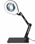 10X 20X Magnifier Lamp 3 COLORS LED Lighted Magnifier Large Base & Clamp Magnifying Glass Lamp for Repair Crafts Soldering 5.5D