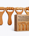 Theia 4-Piece Pure Pear Wood Massage Roller Set