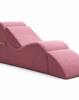 Ergonomic Corduroy Yoga Lounge Chair with Side Pocket and Support Cushions – Floor Recliner for Home Relaxation