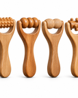 Wooden Body Massage Roller with Rotating Massage Heads