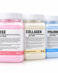 Professional Jelly Mask Trio – Rose, Collagen & Hyaluronic Acid – 3 × 250 g