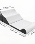 3-Piece Adjustable Wedge Pillow Set with Neck Roll, Leg Cushion & Side Pocket – Ergonomic Reading Support