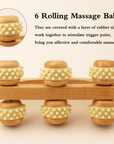 Wood Therapy Massage Roller – Deep Tissue Wooden Fascia Tool for Sore Muscles & Lymphatic Drainage