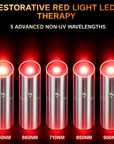 Theia Red Light Therapy Torch Handheld for Muscle Pain Relief 5 Wavelength 630nm 660nm 710nm 850nm 900nm