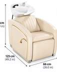 Luxury Backwash Shampoo Chair with Ceramic Basin