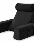 Memory Foam Bed Rest Pillow with Armrests, Neck Support & Side Pockets – Reading Backrest Cushion