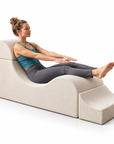 Convertible Floor Lounge Chair with Backrest & Leg Support – Modular Upholstered Recliner