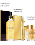 24K Gold Niacinamide Skincare Set – Anti-Aging Serum, Collagen Eye Cream & Dark Circle Remover
