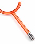 High Frequency Glass Y Electrode – Orange Replacement Attachment for Facial & Neck Beauty Devices