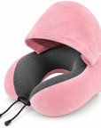 Hooded Memory Foam Travel Neck Pillow – Ergonomic Comfort for Every Journey