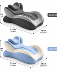Ergonomic Memory Foam Prone Support Pillow with Adjustable Headrest – Full Body Relaxation Cushion