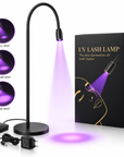 Professional UV LED Lash Extension Floor Lamp – 5W/10W | Adjustable Focus, Flexible Gooseneck & Foot Pedal