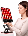 8 Modes Red Light Therapy Panel with 660nm / 850nm / 590nm / 415nm – Mini Desktop LED Device for Skin Care and Anti-Aging