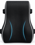 Memory Foam Lumbar Support Cushion for Office Chair & Car Seat – Ergonomic Back Support Pillow