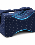 Ergonomic Memory Foam Knee Pillow for Side Sleepers with Adjustable Strap – Leg Support Cushion