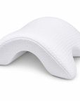Ergonomic Memory Foam Arm Rest Pillow for Side Sleepers – Contoured Neck and Shoulder Support Cushion, White