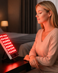 8 Modes Red Light Therapy Panel with 660nm / 850nm / 590nm / 415nm – Mini Desktop LED Device for Skin Care and Anti-Aging